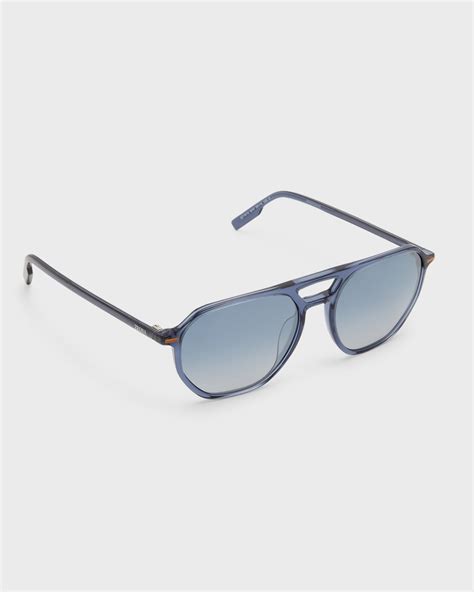 double bridge aviator sunglasses